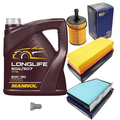 SCT Germany Inspektionspaket MANNOL Longlife 5W-30 5L für VW Audi Skoda Touran