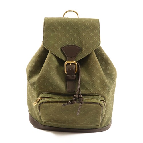 LOUIS VUITTON LV GHW Montsouris GM Rucksack M92456 Monogram Mini Olive Green