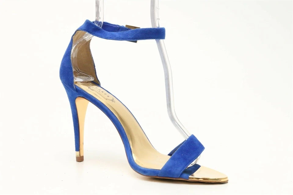 Sandalias de tacón alto Ted Baker azul real de gamuza con hebillas y correa en el tobillo talla 39 para mujer Foto 4 de 4