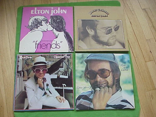 Lot of 4 Elton John 70s LPs Friends/Honky Chateau/Greatest Hits/Rock Westies VG+