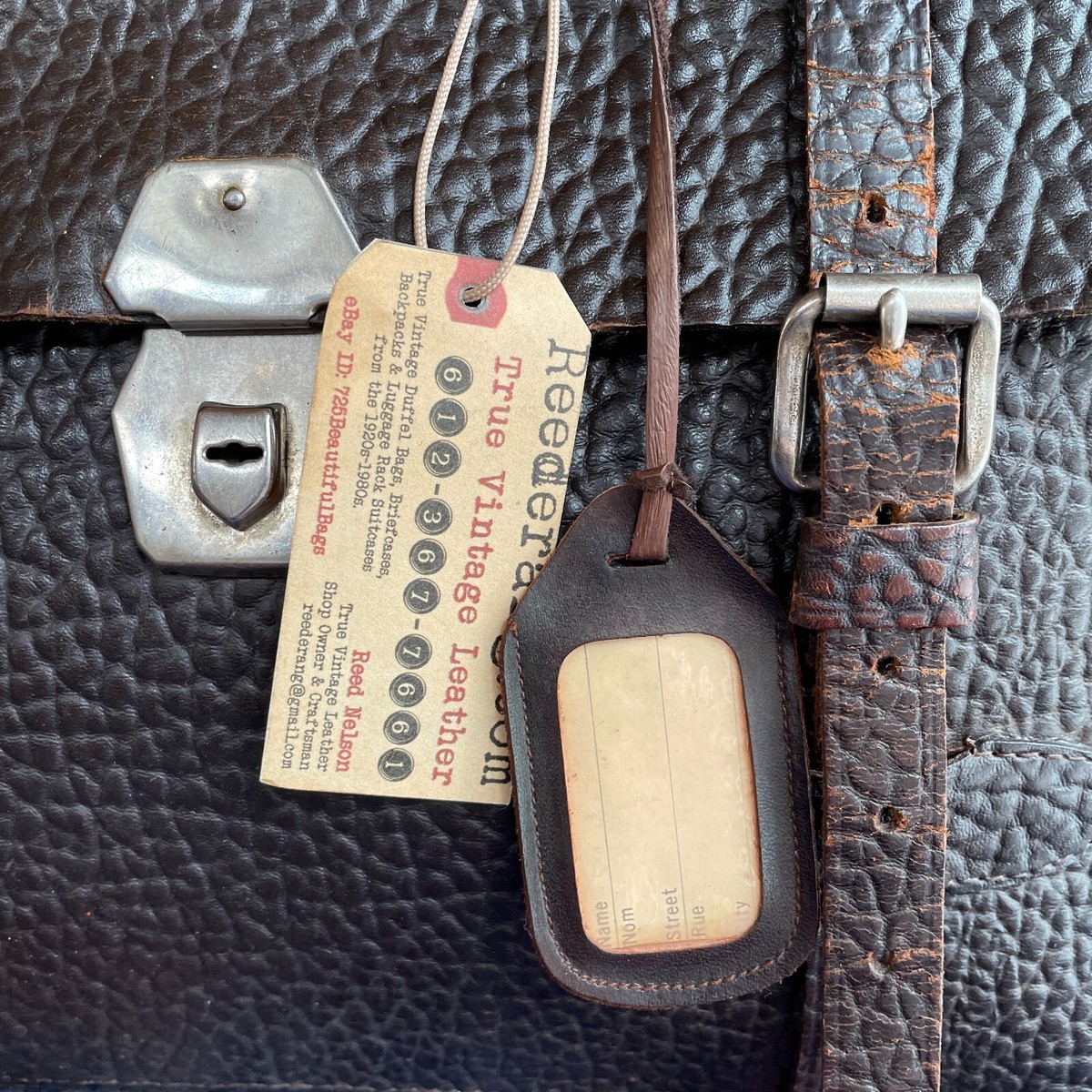 【未使用】皮 革 旅行バック アサヒビール 鍵付き ヴィンテージ レア レトロ RARE VINTAGE 1920s EXOTIC EMBOSSED LEATHER MACBOOK PRO