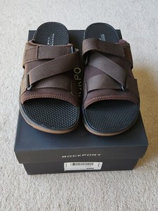 Rockport XCS Trail‎ Sandals Mens Brown Fabric Slide Open Toe Slip NEW 12 W NEW Men\ main image 4