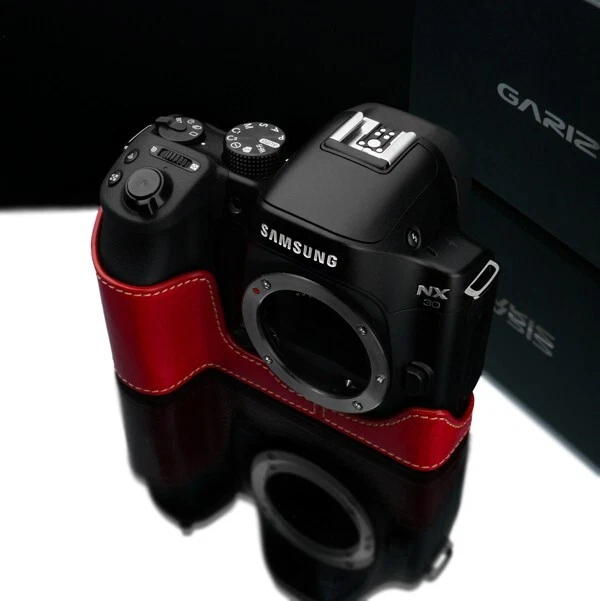 Funda de cuero GARIZ para Samsung NX30 XS-CHNX30R roja Foto 3 de 4
