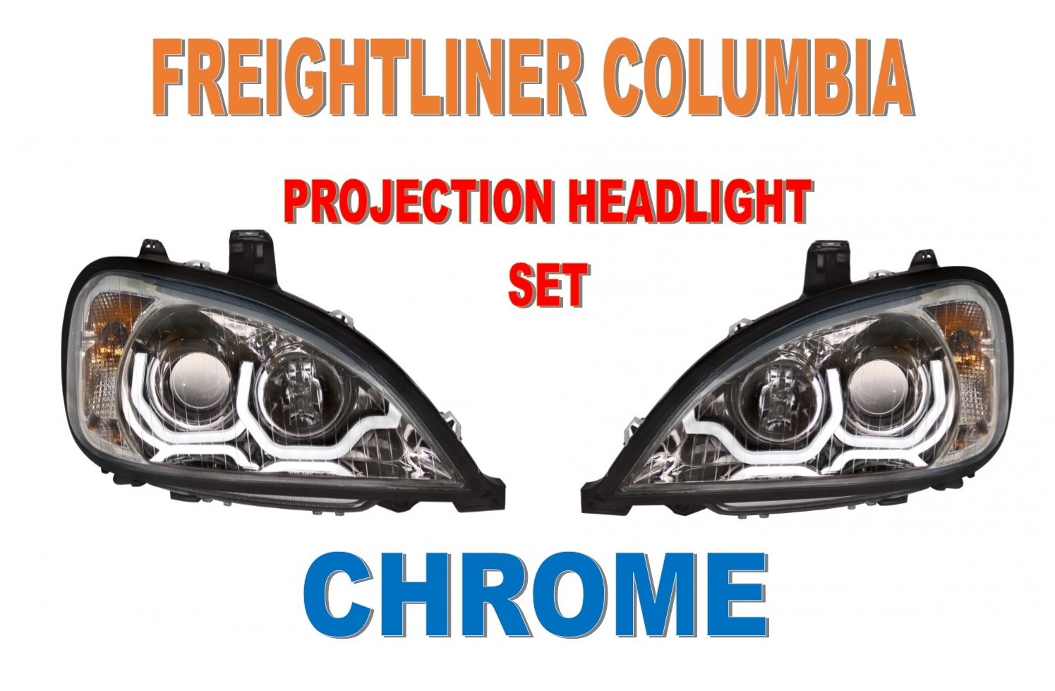 Freightliner Columbia Projection Headlights (SET) NEW DESIGN eBay