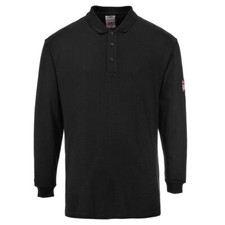 Image of Portwest Modaflame Knit FR Long Sleeve Polo Shirt Flame Resistant FR10