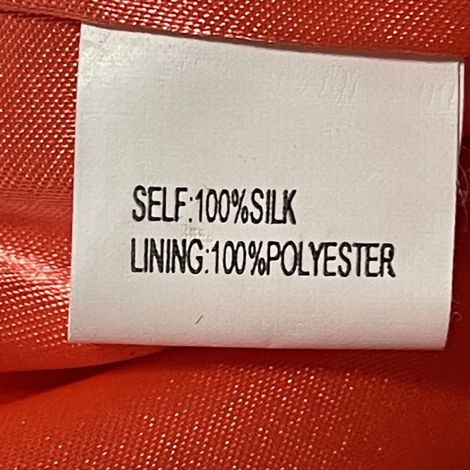 Kay Unger Orange Pink Silk Ombré Maxi Dress Gown Prom Zipped Lined Empire Size 2 - Image 4 of 4