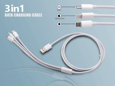 3 in 1 Multi USB Ladegerät Ladekabel Kabel für Android iPhone Handy
