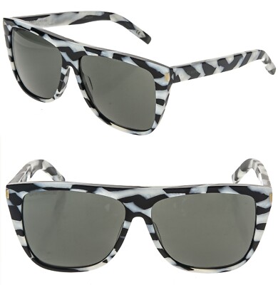 SAINT LAURENT SL1 014 Black White Zebra Animal Stripe Unisex  display picture 3