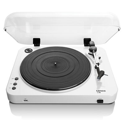 Lenco L-85 White - Plattenspieler mit USB Direct Encoding - Weiß