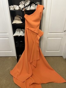 toni maticevski orange dress Buy Matievski Orange Slinger Gown For Women Online