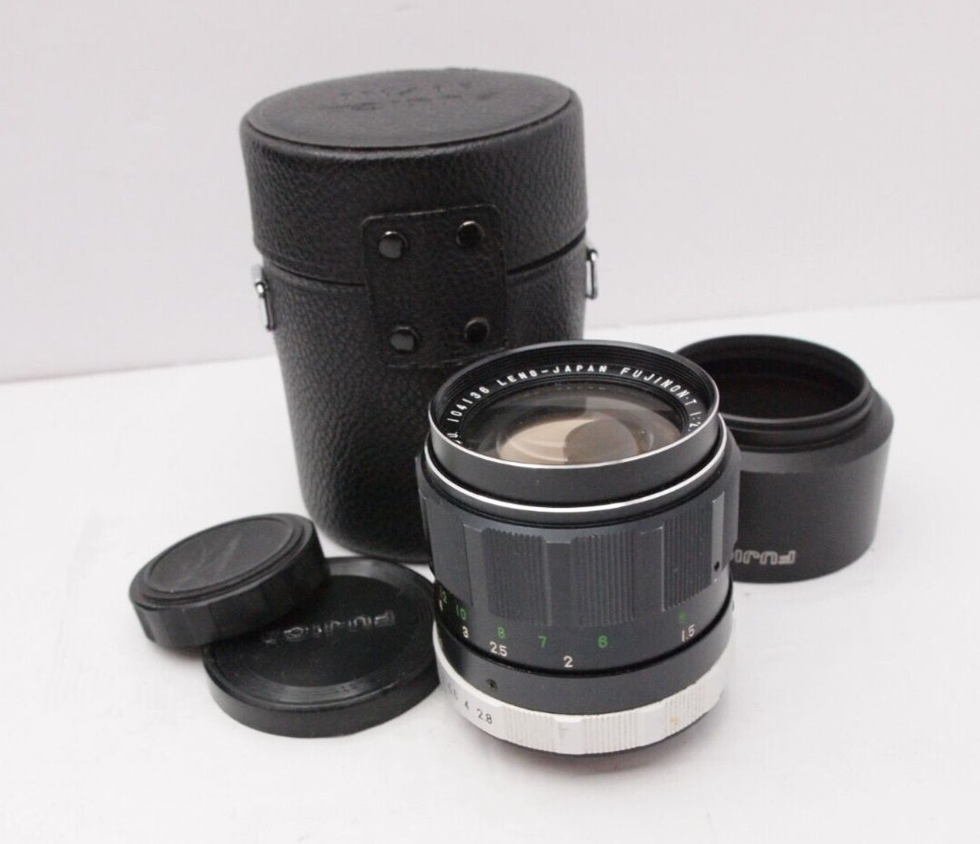 Super lens+ in Case + hood Fuji Fujica Fujifilm FUJINON T 100mm f2