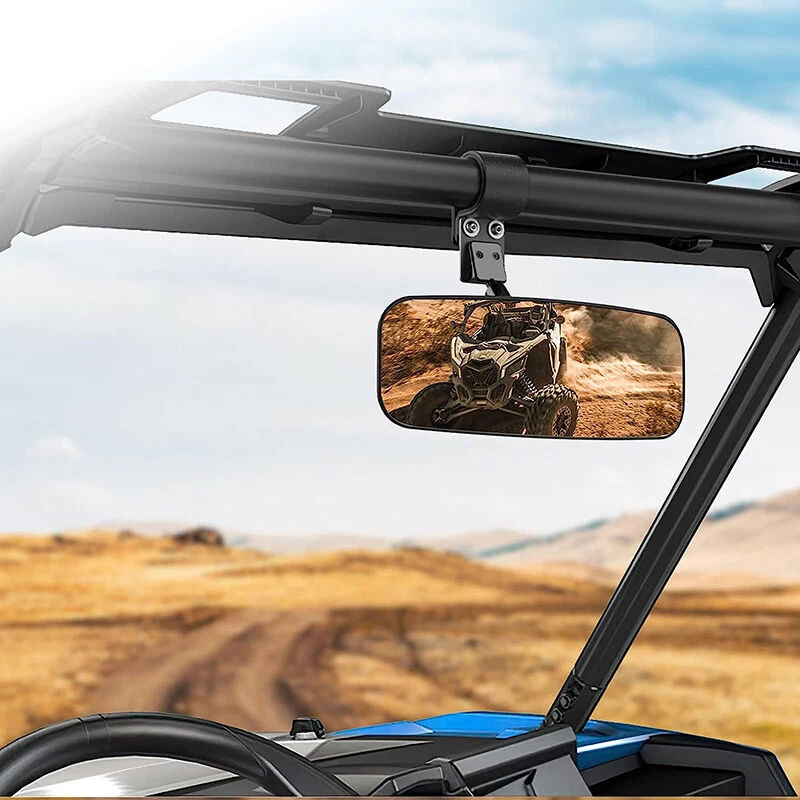 1.75" Universal UTV ATV Center Rear View Mirror Roll Cage Bar Adjustable Mirrors - Image 4 of 4