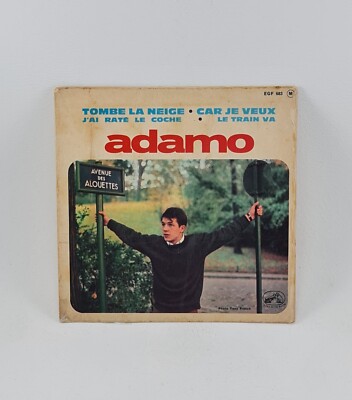 Adamo Tombe la Neige Car je Veux Le Train Va Vinyl Record Vintage Album EGF 683 