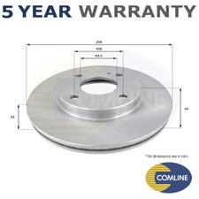 Comline Front Brake Disc Fits Ford Fiesta 2008- Ka 2016- + Other Models #1