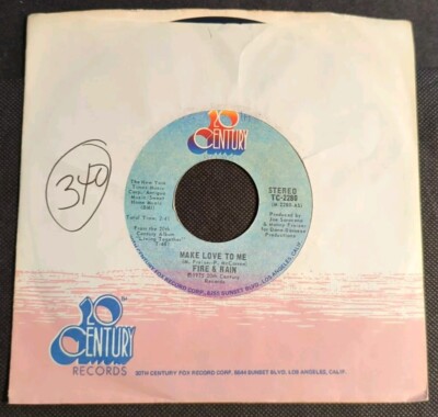 Fire And Rain - Make Love To Me/ Dance For Me 45 (91)
