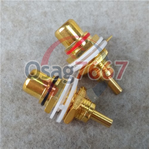 2pcs Gold Motor Amp Rca Connector Female Chassis Sockets Brand new - Picture 5 of 6