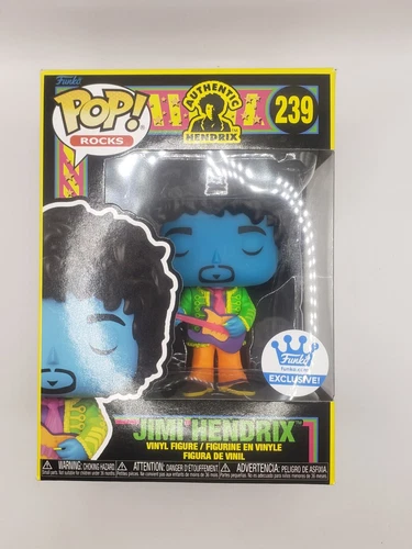 NEW Jimi Authentic Hendrix Blacklight 239 Funko Exclusive Pop Rocks w/ Protector