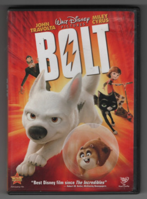 Bolt (DVD, 2008) John Travolta. Miley Cyrus. Walt Disney. Children. Kids.