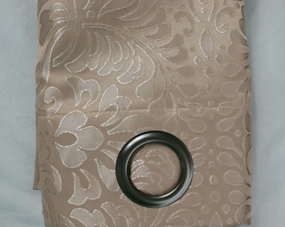 JCP 50X95 Plaza 挂毯索环窗帘面板桃子腮红粉色遮光花卉 — 第 2/4 张图片