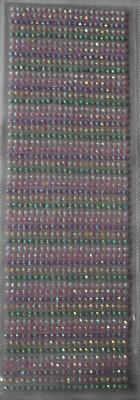 1 Bogen Strass-Bordüren ''Multicolor, irisierend, 4 mm'' , Jittenmeier