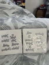 Sizzix Holiday Blessings Sentiments Stamp and Dies Bundle 637381 New