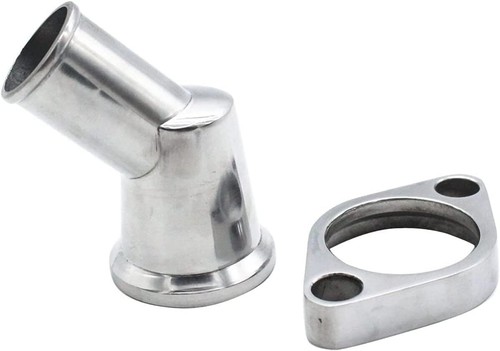 45° Swivel Water Neck Thermostat Housing For Chevy SBC BBC 327 350 396 454 302 - Picture 11 of 12
