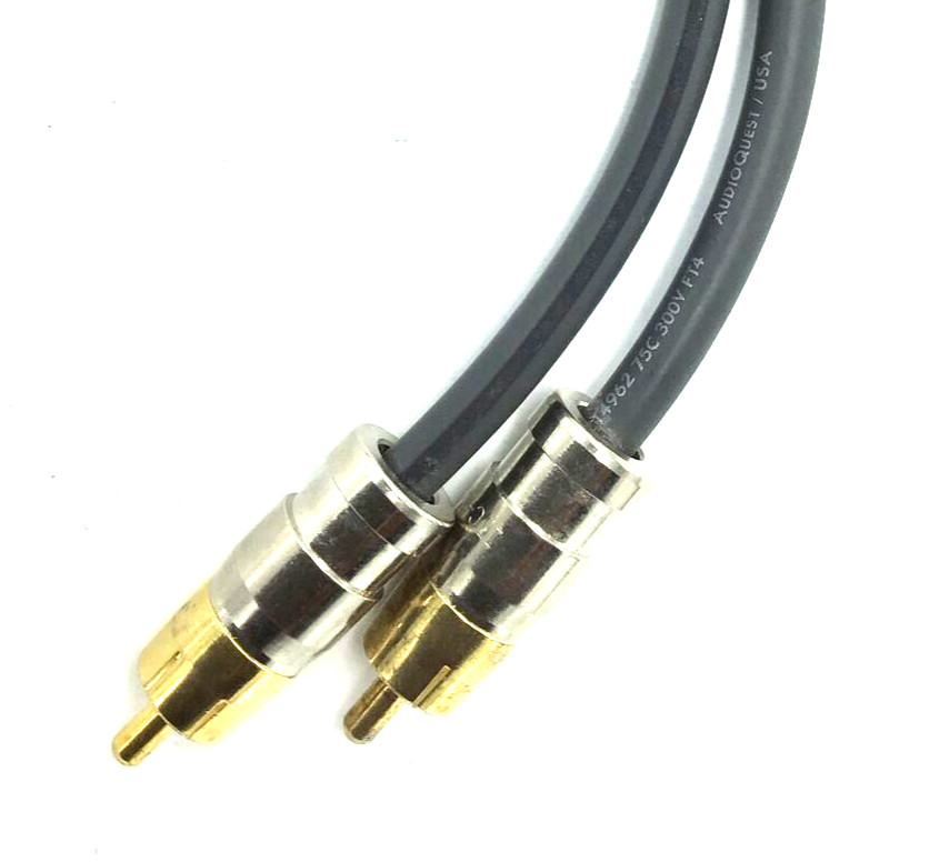 Pair of Audioquest CinemaQuest RCA Interconnect Jumper Cables - 9" Length