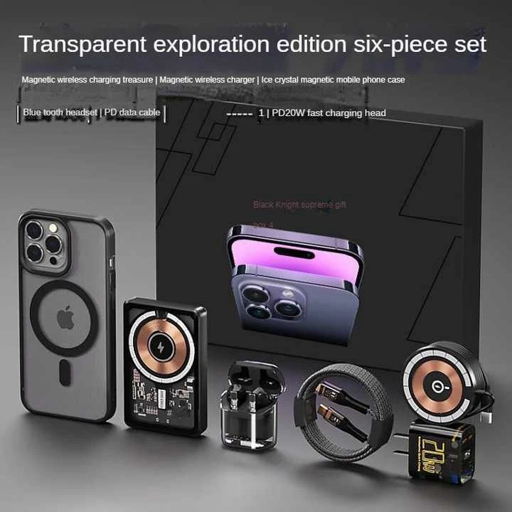 6 In1 Magnetic Fast Charging Set Accessories Gift Set For Apple iPhone 14/15/16 - Image 4 of 4