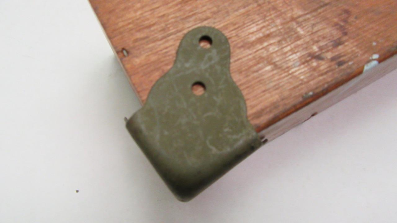 1950's Vintage Metal Trunk Luggage Chest Outside Corner Protector Bumpers Trim