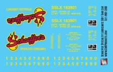 N Scale - Schaeffer's Specialty Lubricants 50ft Tank Car Decals