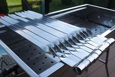 20 BBQ SKEWERS FLAT 3/4" WIDE STAINLESS STELL SHISH KEBOB KEBAB KABOB SHASHLIK