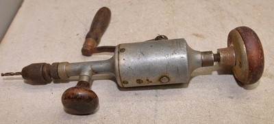 Rare antique Goodell Pratt hand crank internal gear drill odd collectible tool