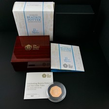 22ct Yellow Gold 916 Peter Rabbit Beatrix Potter Limited Edition 50p Coin 2020