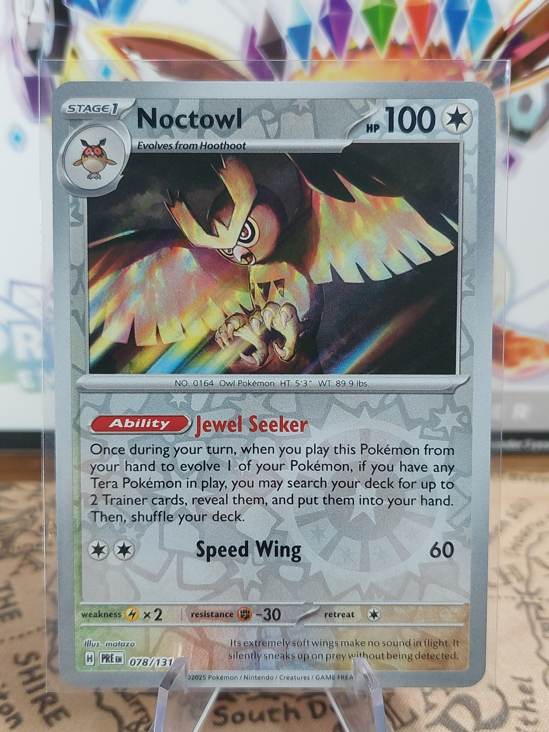 Noctowl 078/131 Reverse Holo NM - Pokemon TCG Prismatic Evolutions