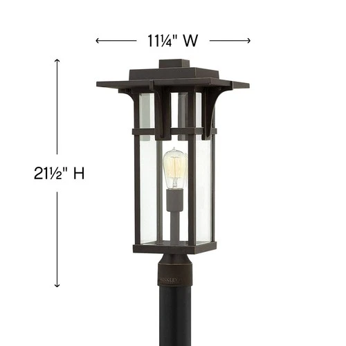 Hinkley Manhattan 21 1/2" High Bronze Outdoor Post Light - Picture 4 of 5