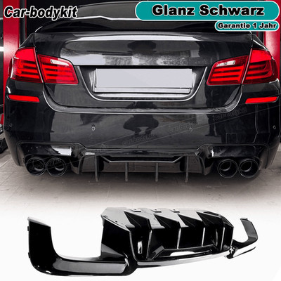 Gloss Black Rear Diffuser Diffuser Fits BMW F10 F18 535i M Package 2011-2016
