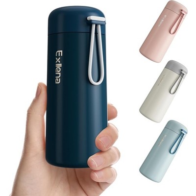Mini Thermosflasche 250 ml - Edelstahl Trinkflasche, Dunkelblau, 100% Auslauf...