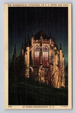 Washington DC, Washington Cathedral of S.S Peter & Paul Vintage Postcard