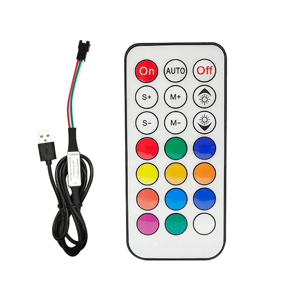 LED 21Key RF SPI RGB controller DC5-24V For WS2811 WS2812B LED light stirp - Image 2 of 4