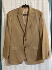 Men's Vintage 70s Halston Wool Sport Coat Blazer In Beige Unknown Size