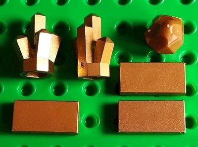 Lego Metallic Chrom Gold Bergkristall Barren Minifigur Zubehör Konvolut 52