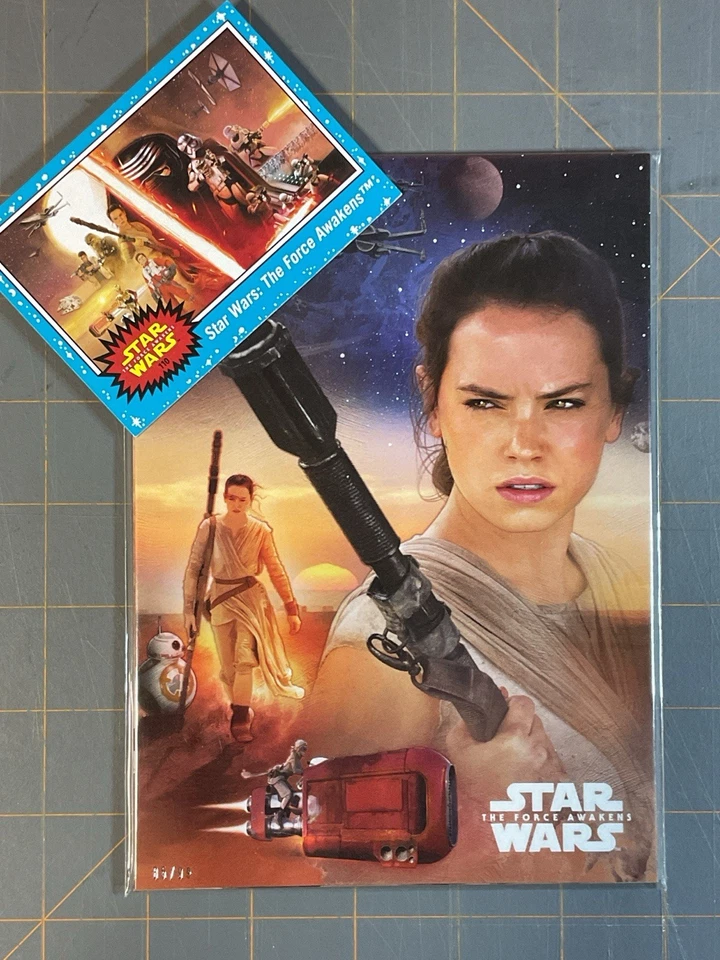 TOPPS / Star Wars The Force Awakens -OVERSIZED MONTAGE CARD SET sn. 89/99 (2015) - Image 3 of 4