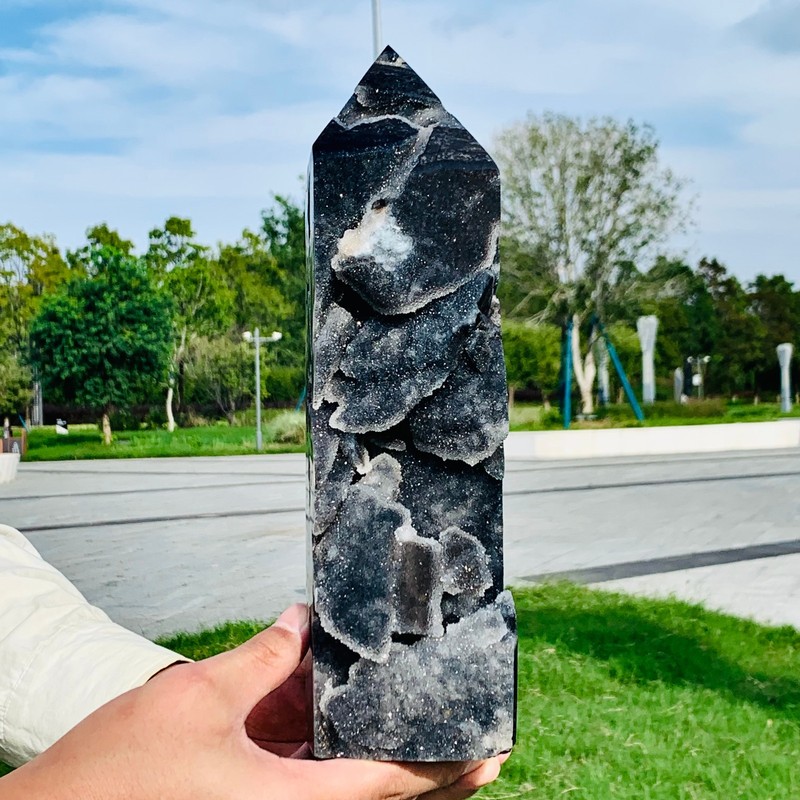 7.7LB Natural Sphalerite Crystal Cave Obelisk Quartz Crystal Energy Column