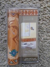 Kokopelli Wall Border Home Trends 15 Ft By 6.87 In. Prepasted Washable Wallpaper