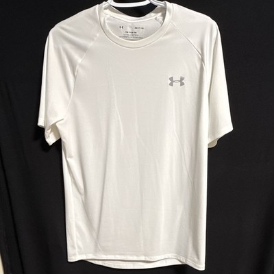 Under Armour Tech The Tech Tee Men's S White Crew Neck Raglan Poly T-Shirt
