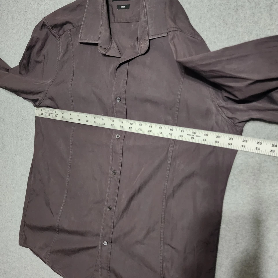 Camisa de vestir Gucci para hombre ajustada gris con botones manga larga talla 44/17,5 XL  Foto 4 de 4