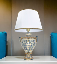 Lampade Ceramica di Caltagirone Lampada da tavolo Anfora Dipinta a Mano Abatjour