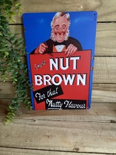 Smoke Nut Brown Tobacco Steel Sign 12 x 8 inches 