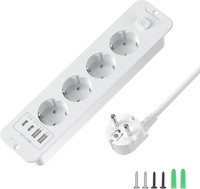 Versenkbare Steckdose 4 Fach, Einbau Steckdosenleiste Mit 4 Usb, Einbausteckdose