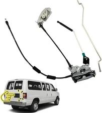 Door latch assembly w/cable&rod compatible for Ford E150 E250 Rear Right 